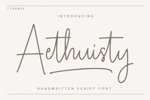 Aethuisty: Elegant Handwritten Font for Crafters & Sellers