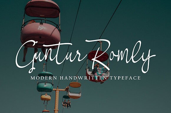 Guntur Romly: A Modern Script Font That Elevates Real Small Business Branding