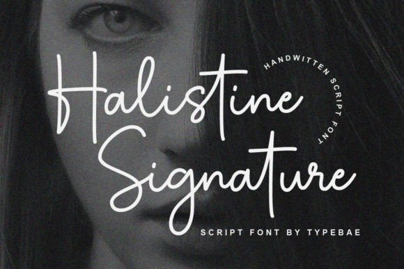 Halistine Signature: A Refined Script Font for Digital Branding