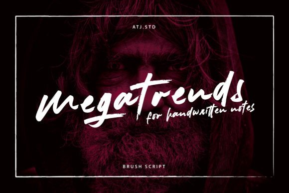 Megatrends: A Textured Script Font for Scroll-Stopping Brand Content